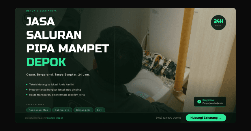 jasa saluran pipa mampet depok