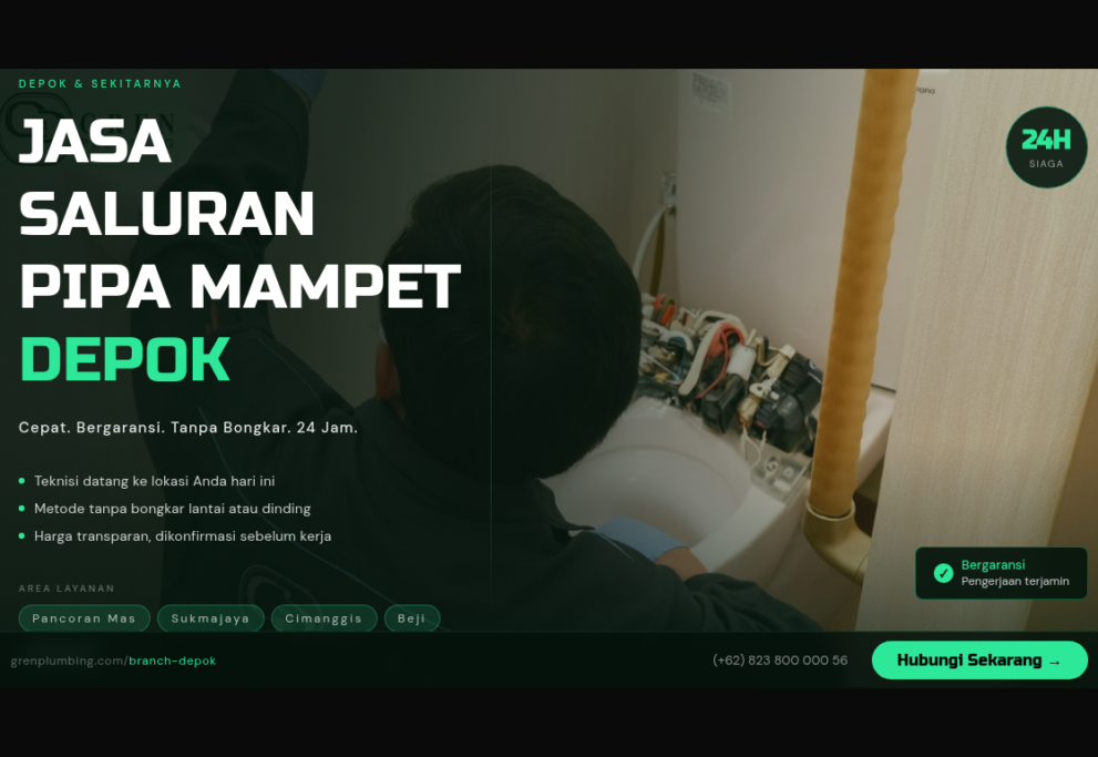 jasa saluran pipa mampet depok
